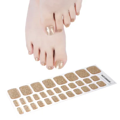 Hot Seller Gel Polish Foot Nail Wraps Decals Decorations Toe Nail Beauty Stickers