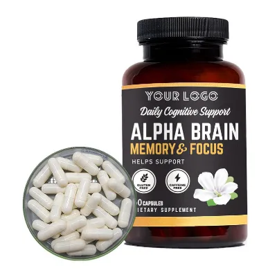 OEM Nootropic Capsules Brain Supplement Alpha GPC L Theanine and Bacopa Monnieri Focus Concentration Memory Improvement