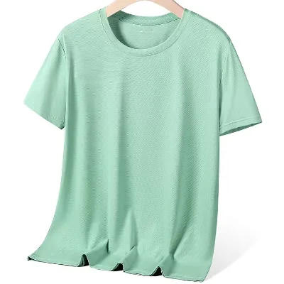 Women's Summer Ice Silk Sports T-Shirt Quick-Drying Casual Solid Pattern O-Neck Breathable Custom Logo Blank T Shirts
