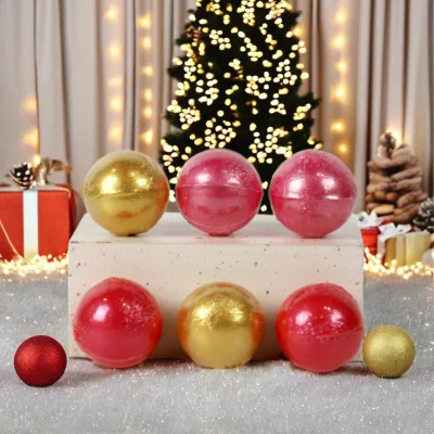 Private Label Strong Fragrance Bath Bomb Gift Set 6*50g Christmas Bath Bomb Ball Luxury Bath Bomb Set for Daily Use