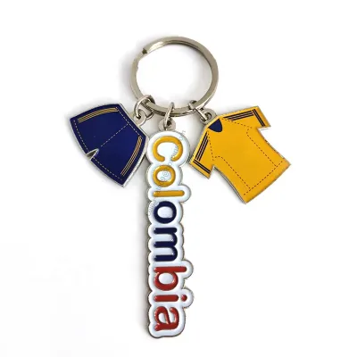 Personalized Jersey Metal Key Ring Football Keychain for Colombia Football Club