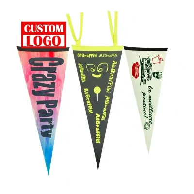 Custom Colorful Free Designed Felt Banner Decoration Cut and Sewn Felt Pennant