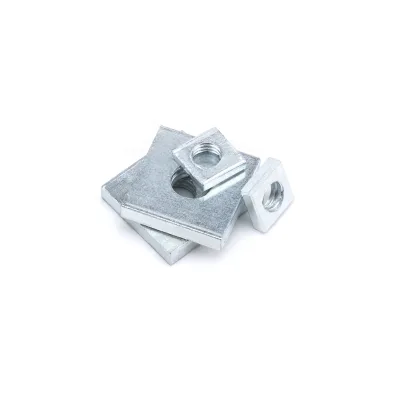 Wholesale Galvanized Steel Square Washer for Strut Channel 41mm Serrated Plate Washer Center Hole for MEP Pipe Support