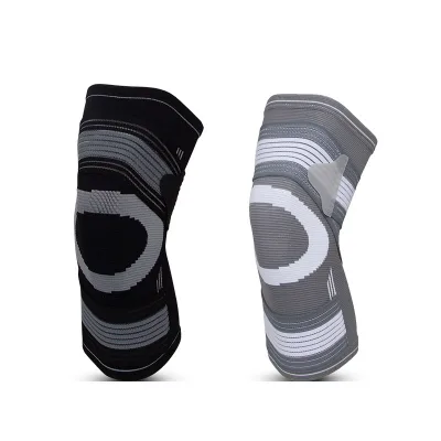 HX124 Free Sample Custom Adjustable 3D Weaving Double Winding Adjustable Bandage Knee Support Brace