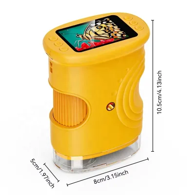 Handheld Digital Microscope Outdoor Exploration Kids Two Inch Hd Screen Portable Magnifier Educational Observation Tool