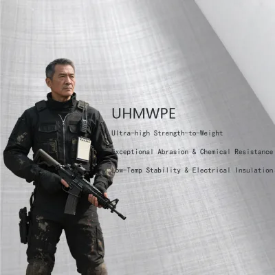 High Strength 580g UHMWPE Knitted Fabric for Fencing Suits Soft Armor Anti-Cutting and Anti-Shock Protection