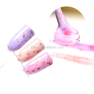 Professional Salon Manicure Nail Gel Uv Color Bulk Supplier Gold Leaf Color