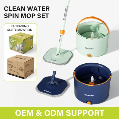 Manufacturer Mops for Bucket Set Dual Compartment Design 2 Mopheads Telescopic Handle for Clean Dirty Water Pet Hair