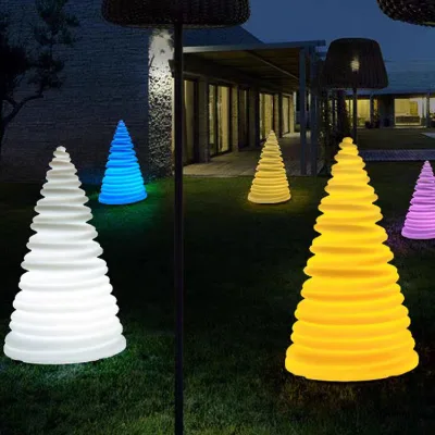 Christmas Decor Plastic Led Lighted Glow Christmas Tree