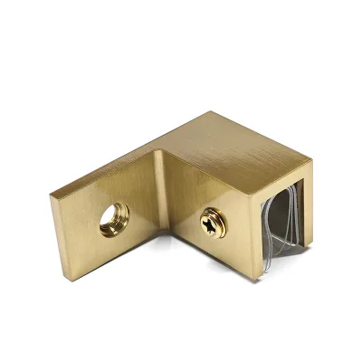 JOBOO Solid Brass Shower Screen Glass Clamp Bathroom Glass Holder Wall to Glass Bracket for 8-12mm Tempered Glass