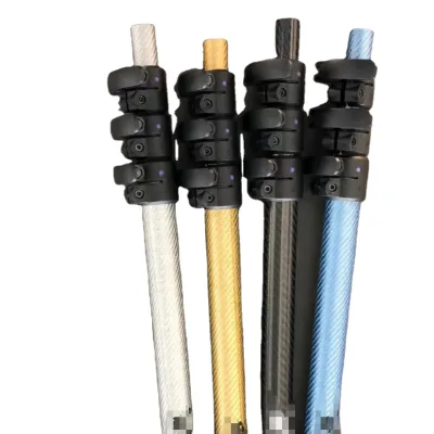 2.5m Fiberglass Stick Rod Non Conductive for Inspection/detetor Extension Shaft with Locking Clamp/Multi-purpose Fiberglass Pole