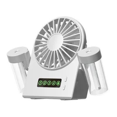 Cross-border F8 Two-Hole Mist Fan Double Hydration USB-Powered ABS Plastic Mini Desk Fan From China for Meetings Student Dorms