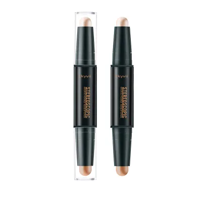 Hot Sale Custom Logo Face Makeup 2 in 1 Highlighter Contouring Pen Oil Control Long Lasting Waterproof Highlighter Stick
