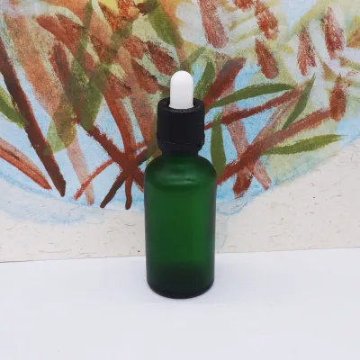 Green Frsoted Cosmetic 30ml Luxury Serum Bottle with Pump
