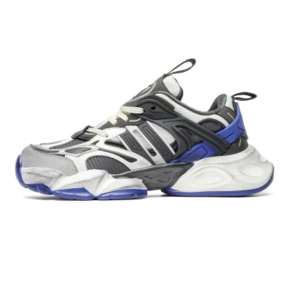 Mens Casual Sneakers Synthetic Leather Mesh EVA Rubber Skate Style Shoes for Spring Summer Autumn Winter Everyday Wear