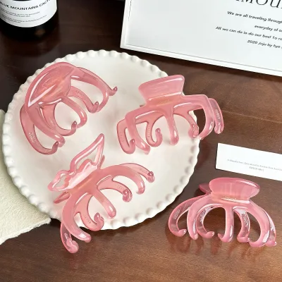 AITONGElegant Thickened 4MM Candy Color Large Grabbing Clip Acetate Hair Claw for Back to School
