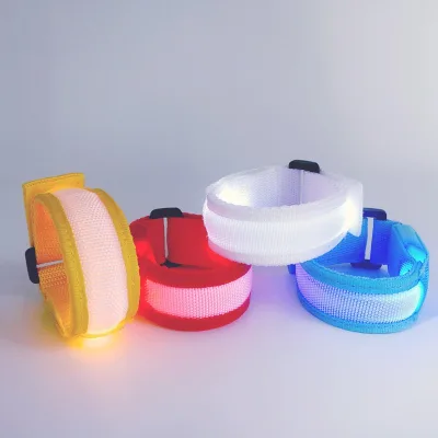LED-Lit PP Material Wristband for Outdoor Night Running & Cycling-Promotional Cheering Prop with Company Logo