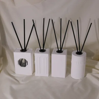 C&H Custom Design Gypsum Aromatherapy Diffuser Bottle Set with Fiber Sticks