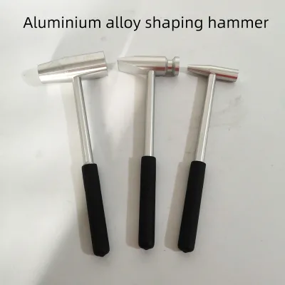 Car Dent Repair Flat Hammer with Aluminum Alloy Head for Dents, Pits, and Bumps - Sheet Metal Shaping and Repair Tools