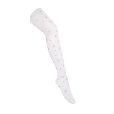 Wholesale pink Dot Sequined Anti-slip Compression Custom Printed Girls Ballet Tights for Children