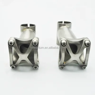 Lightweight Adjustable 28.6/31.8/120mm MTB Road Bike BMX Titanium Grade 9 CNC Stem with Cutting/Welding/Bending Services