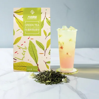 Cold Brew Jasmine Green Tea Powder Instant Dissolve 24M Shelf Life Custom Branding for Vending Machines in Bag Packaging