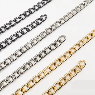 Wholesale Metal Plated Button Chain Decorative Chain DIY Tag Bag Chain Waist Chain Jewelry Aluminum Chain Accessories