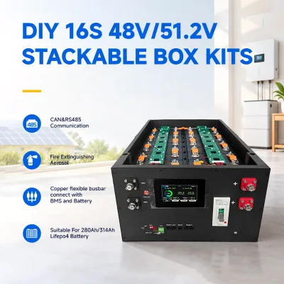 Heymy 48v DIY Lifepo4 JK BOX 15kwh With 4.3 Inch Screen 280Ah MB31 314Ah Lithium Stackable Battery Box for Home Energy Storage
