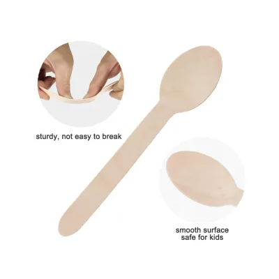 Wooden Spoon Custom Wood Bamboo Spoons Engraved with Logo Spoon Individually Wrap