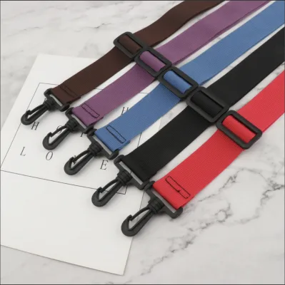 1.5 Inch Solid Color Nylon Crossbody Adjustable Plastic Buckle Replacement Bag BackPack Shoulder Strap Water Bottle Neck Strap