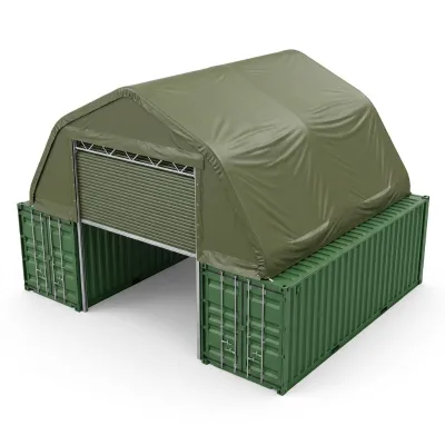 Customized Large Span Waterproof Fire Retardant Gable Container Shelter for Industrial Workshop Storage