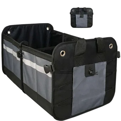 Folding Car Trunk Organizer Waterproof Car Boot Organiser Multi 600D Oxford Cloth Pockets 60L Car Storage Bags