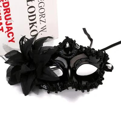 2026 Halloween Princess Masquerade Plastic Mask Big Lily Party Sexy Dress Lightweight UV Printed DIY Halloween Costume Parties