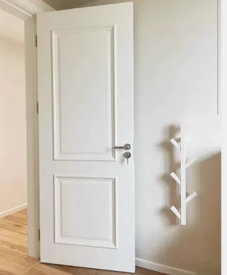 French Style Solid MDF Wood Interior Soundproof Door High Quality Melamine for Living Room Hotel Villa Soundproof House Doors