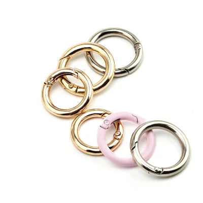 Custom Circle Shape Durable Snap Hook Spring Buckle Zinc Alloy Carabiner Hook