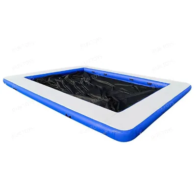 Inflatable Yacht Pool Ocean Floating Square Inflatable Sea Swimming Pool with Anti Jelly Fish Net for Adults