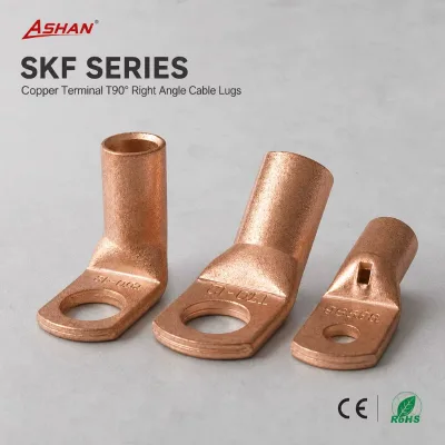 T-type 90° Degree Right Angle Copper Cable Lug SKF90-10-6 Wire Connection Crimp Terminals