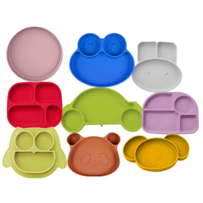 Custom Baby Plates Suction Plates for Babies Toddlers Dinnerware Stays Put Divided Design for Picky Eaters