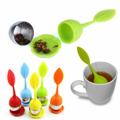 Stainless Steel Tea Infuser Tea Filter Silicone Leaf Tea Strainer Small and Exquisite Easy to Carry