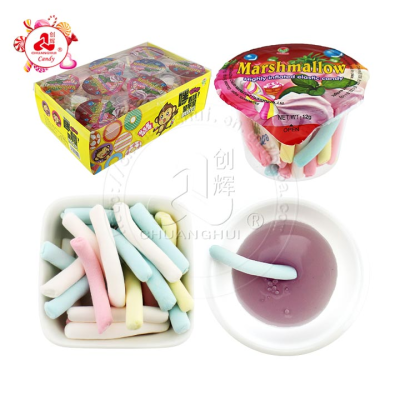 Halal Marshmallow Strip and Fruit Jam Candy Mini Marshmallow Cup