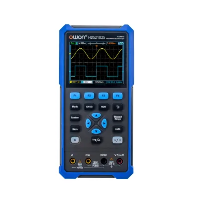 OWON HDS2102S 3-In-1 Handheld Digital Mini Oscilloscope Multimeter 100MHz Bandwidth 500MSa/s 2CH+1CH Signal Generator