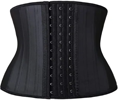 Short Torso Waist Trainer Corset for Tummy Control Underbust Sports Workout Hourglass 25 Steel Bones Body Shaper