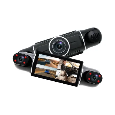 Free OEM logo Car DVR 3-Inch Screen 4 Way 1080P Video Recorder 4 Split Screen Display Dash Cam WIFI GPS