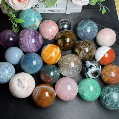 Wholesale Price Crystal Quartz Sphere Green Fluorite Ball Rose Quartz Sphere for Sale