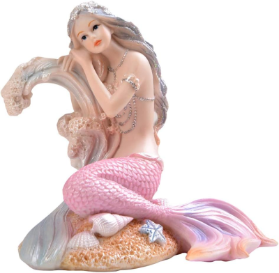 Mermaid Figurines Crafts Resin Mermaid Sculpture Mediterranean Princess Ornaments Fish Tank Aquarium Decoration