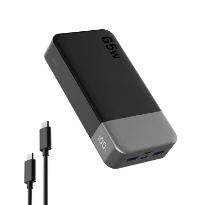 65W 20000mAh with LED Display, Factory Wholesale New Arrival.2 USB-C, 2 USB-A for IPad, IPhone, Tablet, Laptop