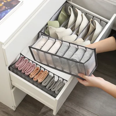 Hot Sale Home Organization Foldable Breathable Mesh Sports Bra Socks Drawer Storage Boxes Organizer for Underwear