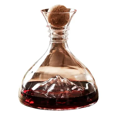 Wholesale Bulk 1800ML Custom Iceberg Design Wine Decanter Lead Free Crystal Glass Decanter