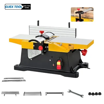 1800W Electric Wood Thicknesser Hand Planer Desktop Multifunctional Woodworking Wood Jointer Carving Power Tools Machine