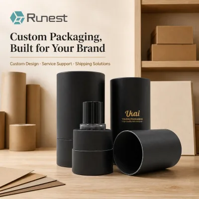 Eco-Friendly Modular Design Kraft Paper Tubes with UV Coated Finish for Essential Oils and Luxury Liquid Packaging